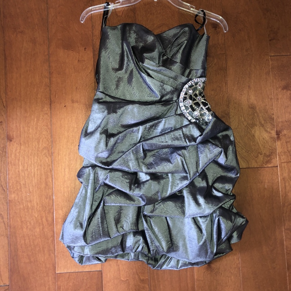 Grey evening dress